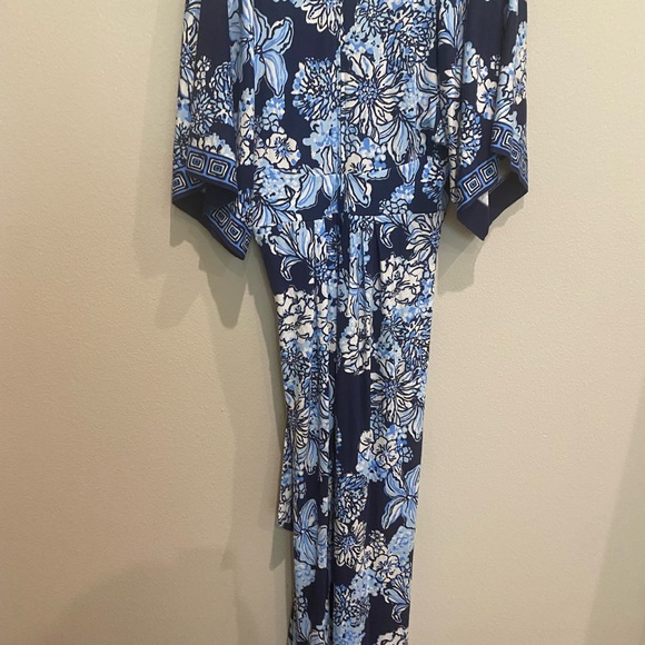 Lilly Pulitzer Wisteria V-Neck Maxi Dress in Low Tidy Navy NWT - Size 8 - Picture 10 of 11